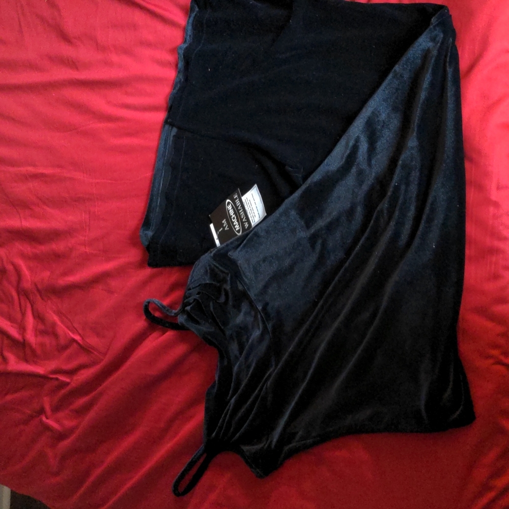 Fashion Bug Black Stretch Velvet Cowl Neck Seath Dress, Size 12, NWT